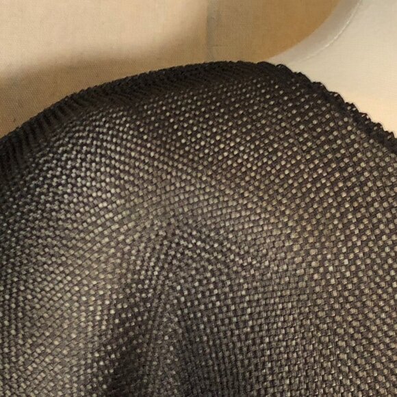 Pleats Please Issey Miyake Charcoal Gray Mesh Short Sleeved Top O/S - Picture 3 of 9